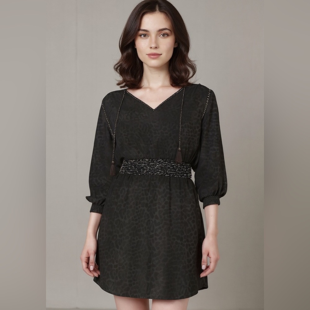 Rebecca Taylor Silk Leopard Dress